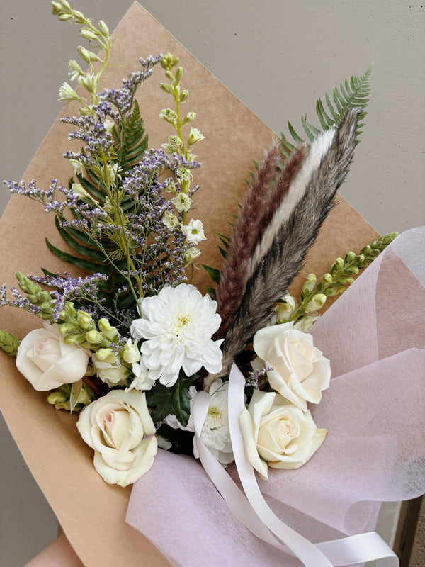 Delta Flower Bouquet, pet and animal sympathy bouquet with dried and preserved flowers