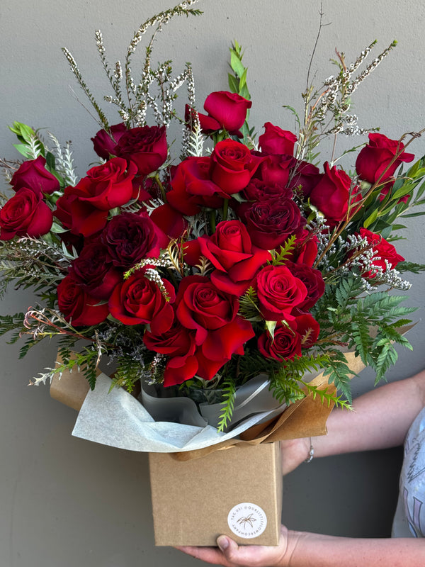 Vancouver & Delta Florist - Fresh Flower 50 Red Rose arrangement 